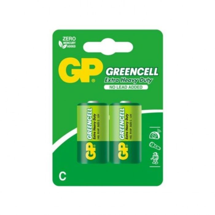 Baterijas - GP GREENCELL baterija R14P / C
