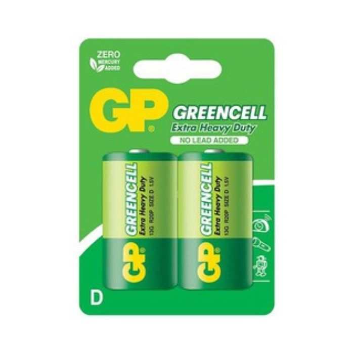 Baterijas - GP GREENCELL baterija R20P / D