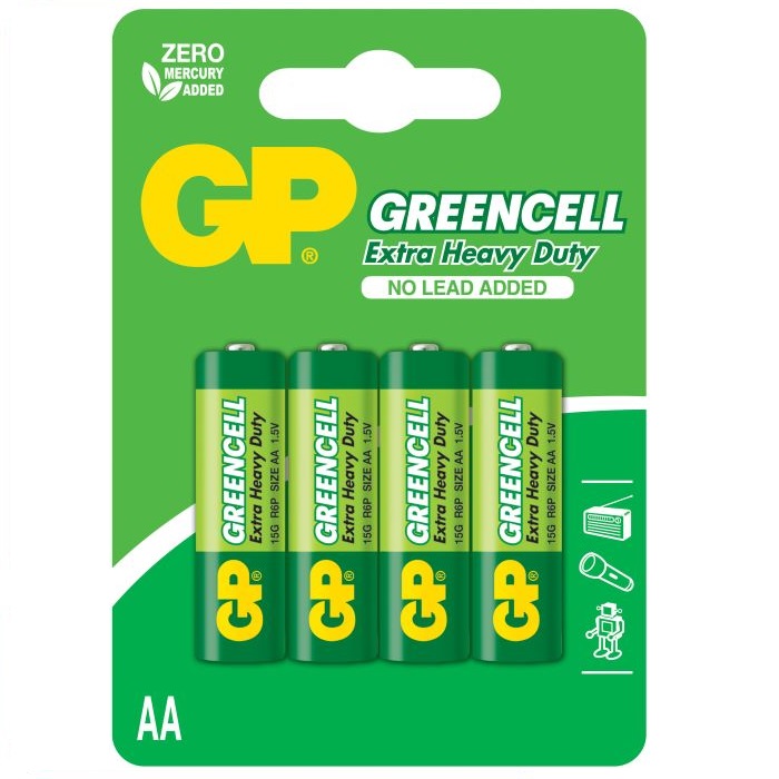 Baterijas - GP GREENCELL baterija R6P / AA