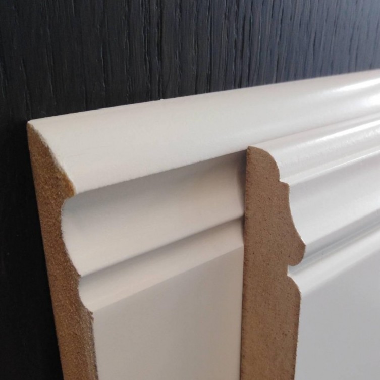 Grīdlīstes - MDF krāsots 16x80 Ar profilu