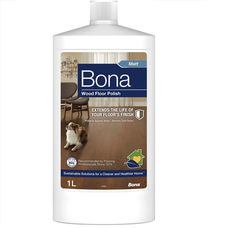 Vaskošana, eļļošana, lakošana - BONA WOOD FLOOR POLISH lakota parketa kopšanas līdzeklis