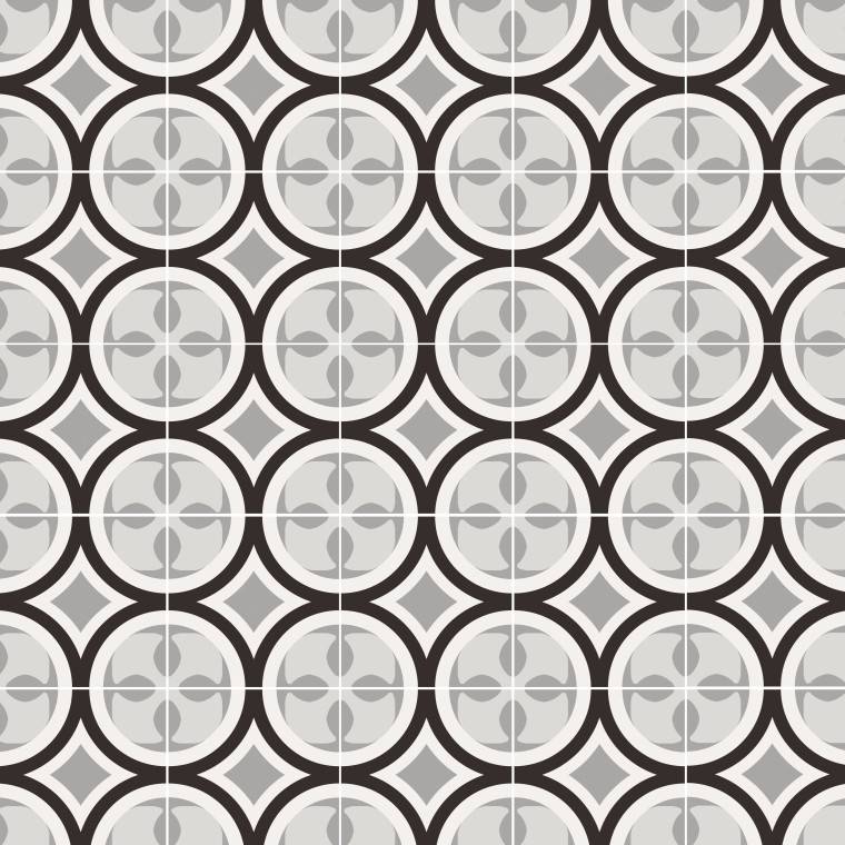 Flīzes Patchwork B&W 01 20x20***, CSAPBW0120